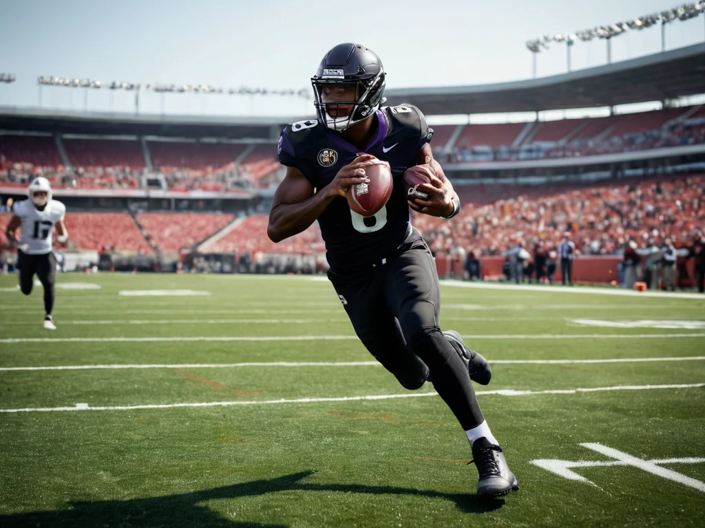 持球冲刺的拉马尔杰克逊NFL